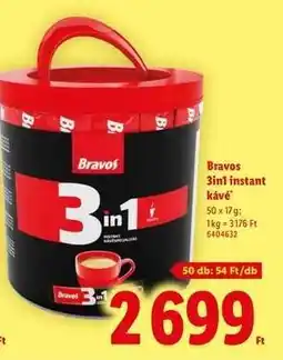 Lidl BRAVOS 3in1 instant kávé ajánlat