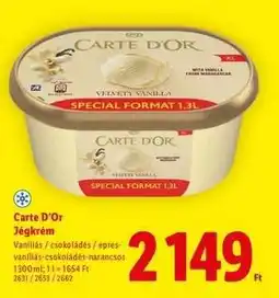 Lidl CARTE D'OR Jégkrém ajánlat
