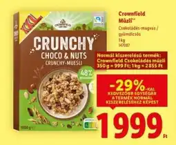 Lidl CROWNFIELD Müzli ajánlat