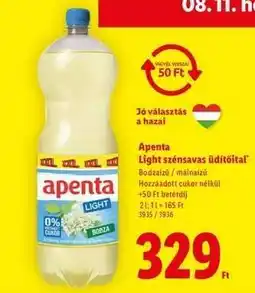 Lidl APENTA Light szénsavas üdítőital ajánlat