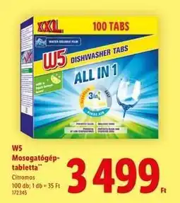 Lidl W5 Mosogatógép-tabletta ajánlat