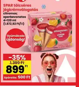 Interspar Spar Tölcséres Jégkrémválogatás ajánlat