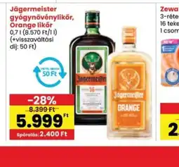 Interspar Jägermeister gygynövénylikőr, Orange likőr ajánlat