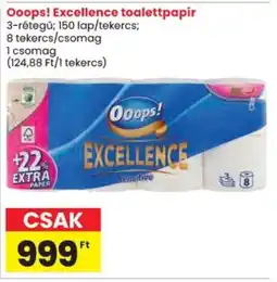 Spar Ooops! Excellence toalettpapír ajánlat