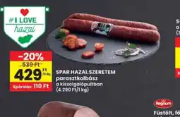 Interspar Spar Hazai Szeretem parasztkolbász ajánlat
