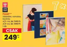 Spar ARS UNA Füzet ajánlat