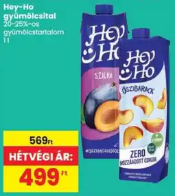 Spar Hey-Ho gyümölcsital 20-25%-os ajánlat