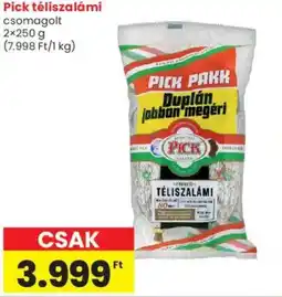 Spar Market Pick téliszalámi ajánlat