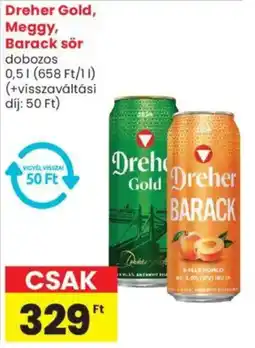 Spar Market Dreher Gold, Meggy, Barack sör ajánlat