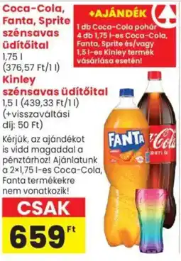 Spar Market Coca-Cola, Fanta, Sprite, Kinley ajánlat
