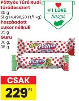 Spar Market Pöttyös Túró Rudi túródesszert ajánlat