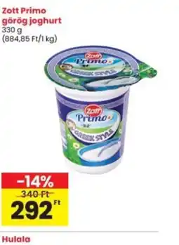 Interspar Zott Primo görög joghurt ajánlat