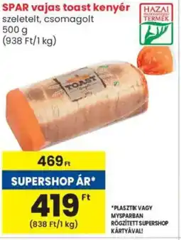 Spar Market SPAR vajas toast kenyér ajánlat