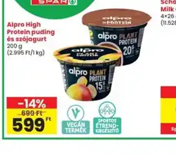 Interspar Alpro High Protein puding és szja joghurt ajánlat