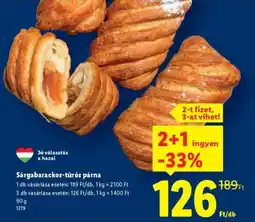 Lidl Sárgabarackos-túrós párna ajánlat