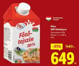 Lidl Pilos UHT főzőtejszín ajánlat