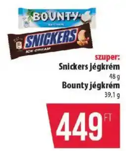 Coop Snickers jégkrém / Bounty jégkrém ajánlat