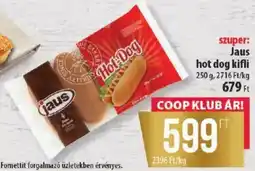Coop Jaus hot dog kifli ajánlat