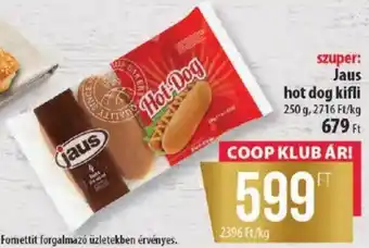Coop Jaus hot dog kifli ajánlat
