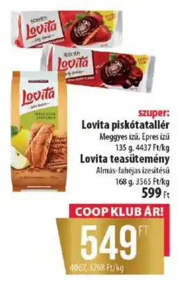 Coop Lovita piskótatallér, Lovita teasütemény ajánlat