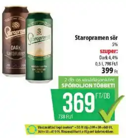 Coop Staropramen sör ajánlat