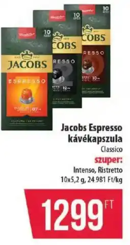Coop Jacobs Espresso kávékapszula ajánlat