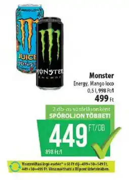 Coop Monster Energy, Mango loco ajánlat