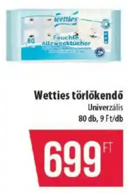 Coop Wetties törlőkendő ajánlat