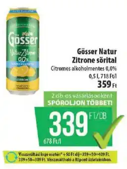 Coop Gösser Natur Zitrone sörital ajánlat