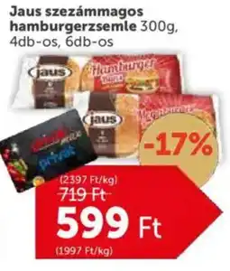 PRIVÁT Jaus szezámmagos hamburgerzseme ajánlat