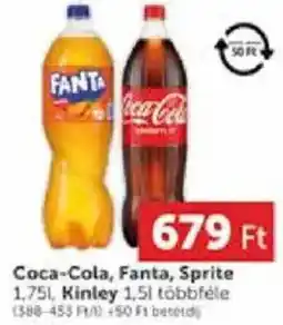 PRIVÁT Coca-Cola, Fanta, Sprite, Kinley ajánlat