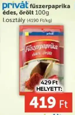 PRIVÁT Privat fűszerpaprika édes, őrölt ajánlat