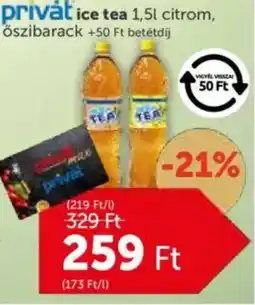 PRIVÁT Privat ice tea ajánlat