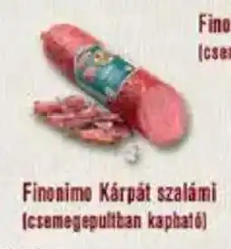 PRIVÁT Finonimo Kárpát szalámi ajánlat