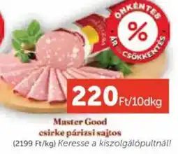 PRIVÁT Master Good csirke párizsi sajtos ajánlat