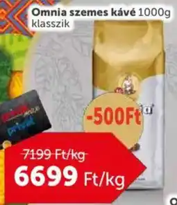 PRIVÁT Omnia szemes kávé ajánlat
