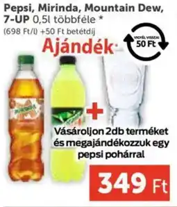 PRIVÁT Pepsi, Mirinda, Mountain Dew, 7-UP ajánlat