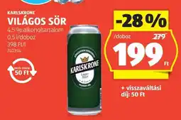 ALDI KARLSKRONE VILÁGOS SÖR ajánlat