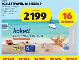 ALDI Kokett Toalettpapír, 16 tekercs ajánlat
