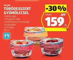 ALDI Milfina Túródesszert Gyümölccsel ajánlat