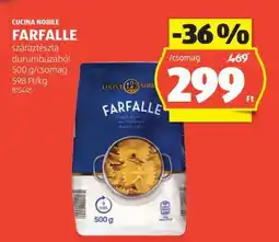 ALDI Cucina Nobile Farfalle ajánlat