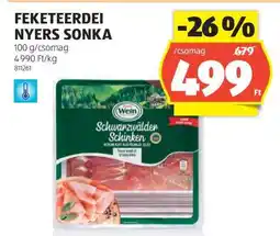 ALDI Feketeerdei Nyers Sonka ajánlat