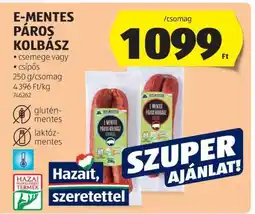 ALDI E-MENTES PÁROS KOLBÁSZ ajánlat