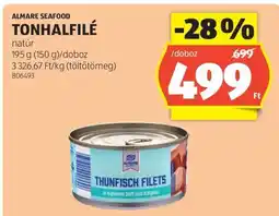 ALDI Almare Seafood Tonhalfilé ajánlat