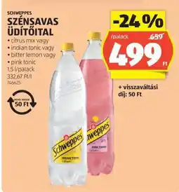 ALDI Schweppes szénsavas üdítőital ajánlat