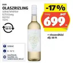 ALDI Eger Olaszrizling ajánlat