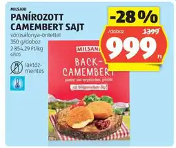 ALDI MILSAN PANÍROZOTT CAMEMBERT SAJT ajánlat