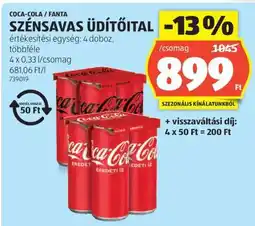 ALDI Coca-Cola, Fanta szénsavas üdítőital ajánlat