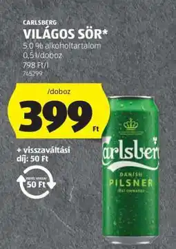 ALDI CARLSBERG Világos sör ajánlat