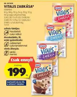 ALDI DR OETKER Vitalis zabkása ajánlat